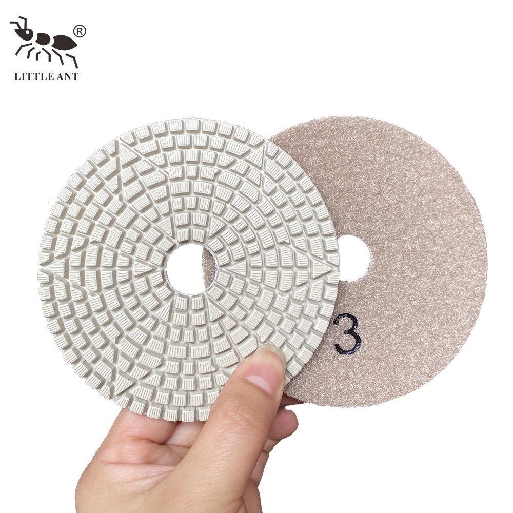 Almohadillas de pulido húmedo de diamantes flexibles de 3-5 pasos 3 mm de espesor para granito de mármol de piedra