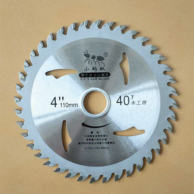 Hoja de sierra circular para corte de madera TCT de 4 pulgadas y 40 dientes
