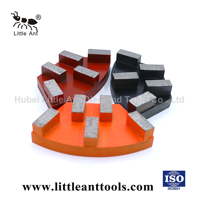 Little Ant 5 Segmentos trapezoides enlaces de metal placa de molienda de diamantes de hormigón dura rueda abrasiva para el disco de pulido de piedra