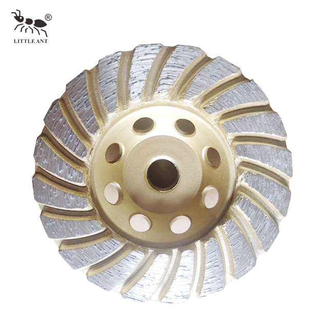 Best vendedor Metal Bond Pintado Diamante Rueda helicoidal para moler concreto y piedra.